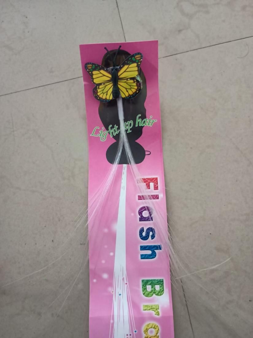 LED Flashing Light  Butterfly Hair Clip (Pack of 2 )